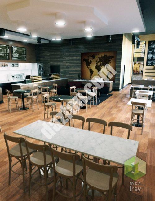 [daz场景] 咖啡店-DAZ爱好者