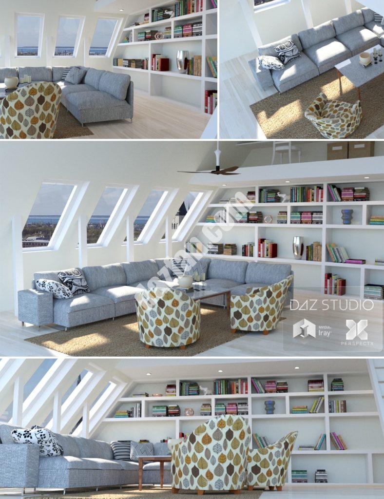 [daz场景] PerspectX的阁楼-DAZ爱好者