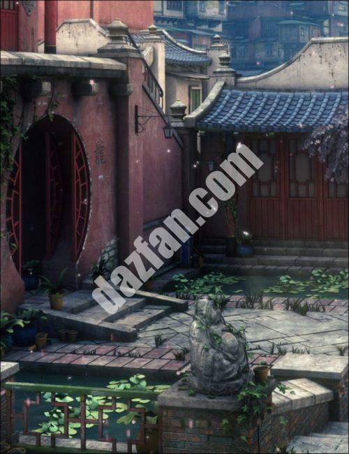 [daz场景] 亚洲的街道-DAZ爱好者