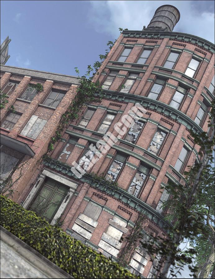 [daz场景] 被遗弃的城市1-DAZ爱好者