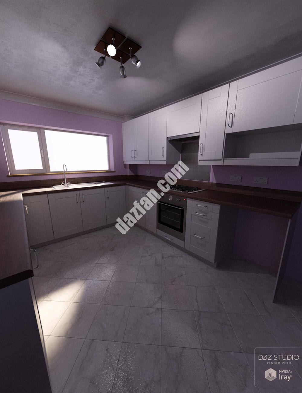 [daz场景] 北阳台厨房-DAZ爱好者