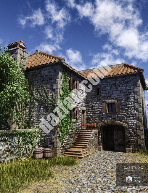 [daz场景] 古老的国家的农舍-DAZ爱好者