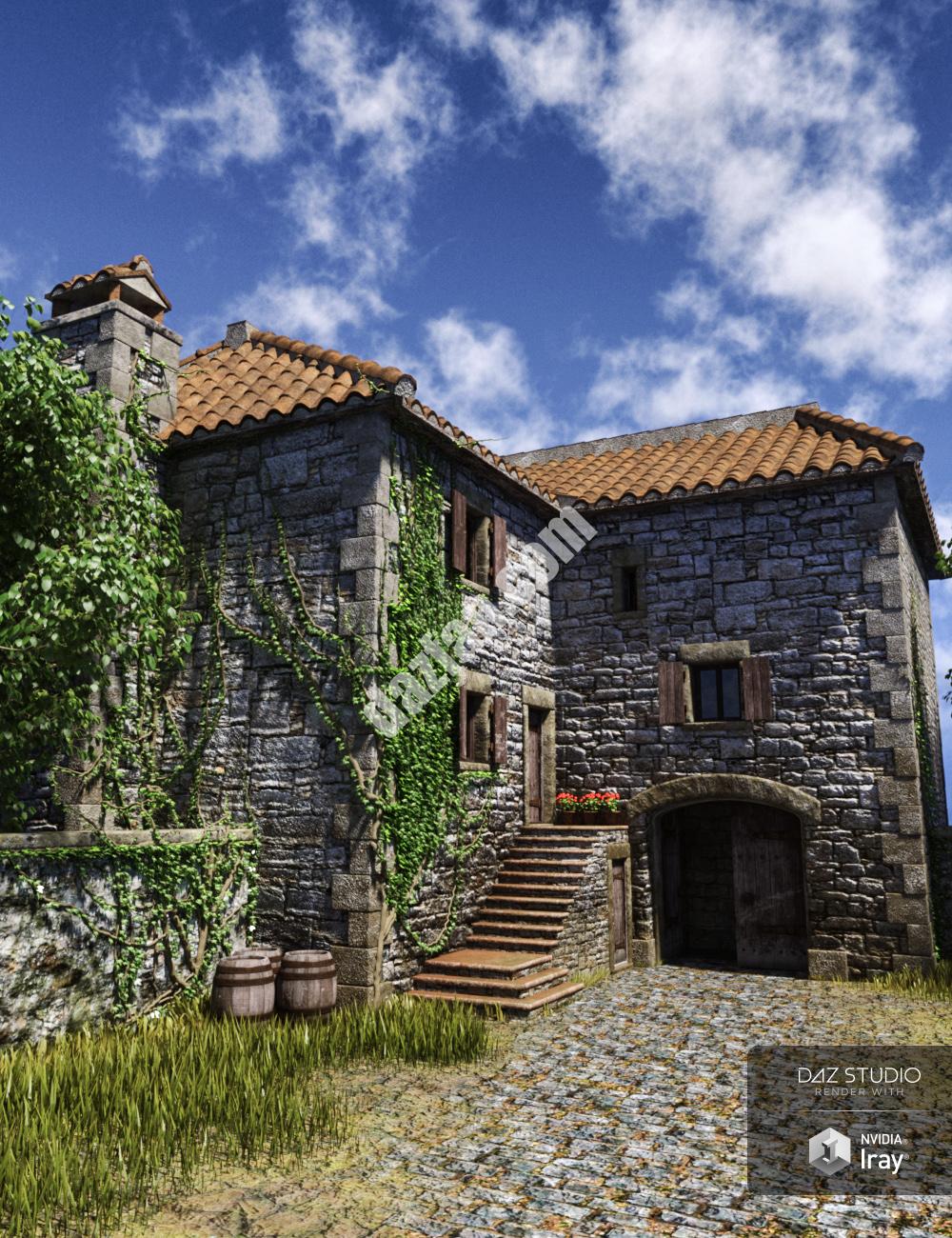 [daz场景] 古老的国家的农舍-DAZ爱好者