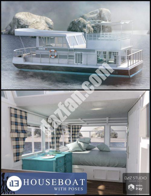 [daz场景] i13带姿势的游艇-DAZ爱好者