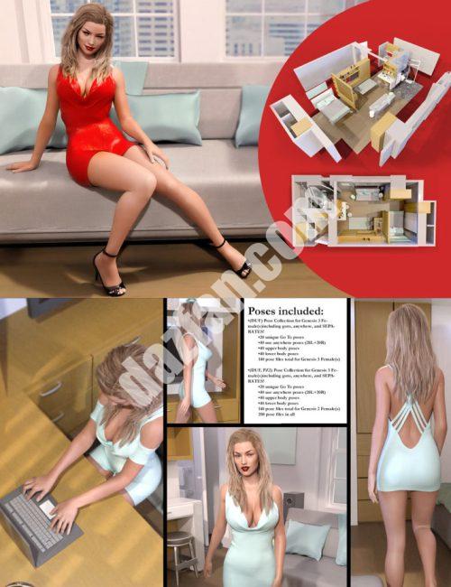 [daz场景] i13现代公寓和姿势-DAZ爱好者