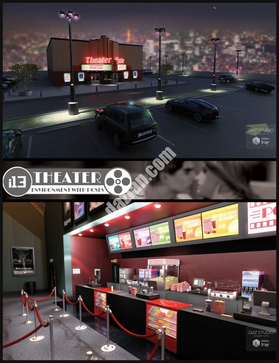 [daz场景] i13剧场与姿势-DAZ爱好者