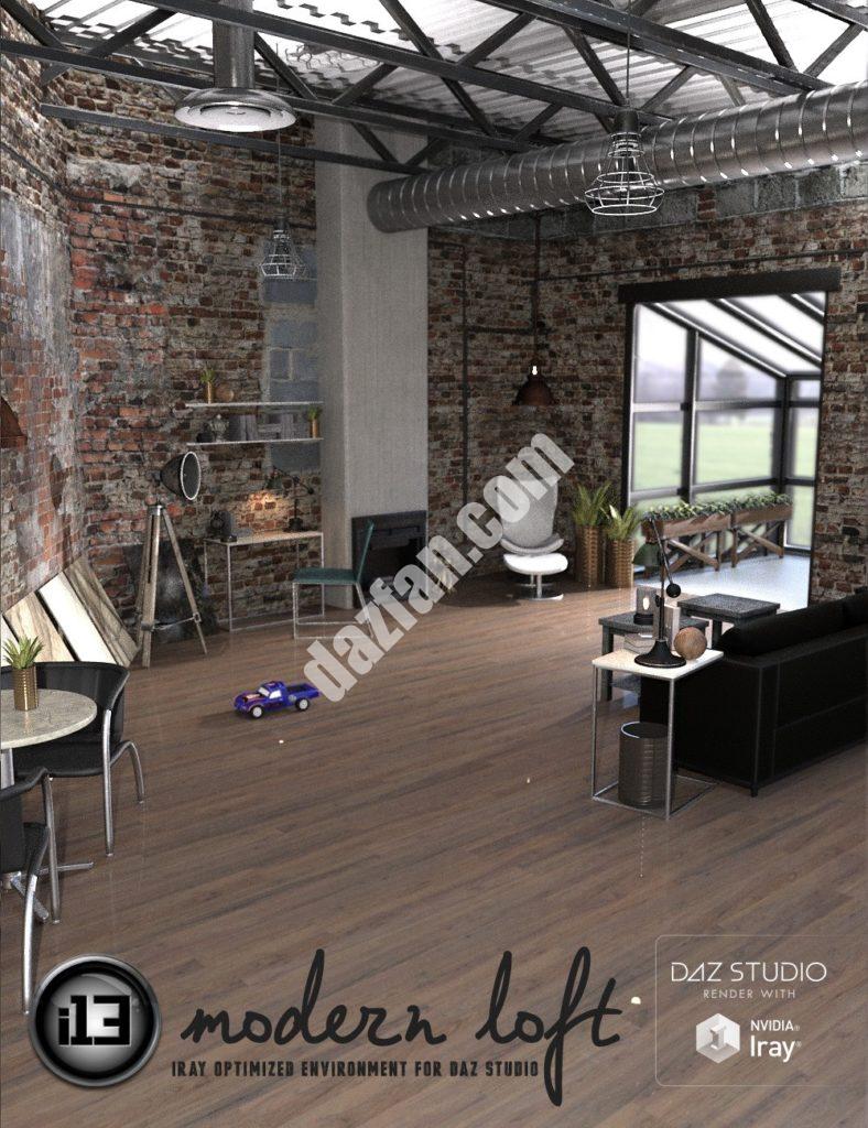 [daz场景] i13现代阁楼-DAZ爱好者