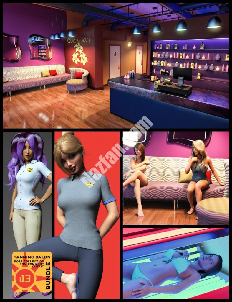 [daz场景] i13晒黑沙龙包-DAZ爱好者