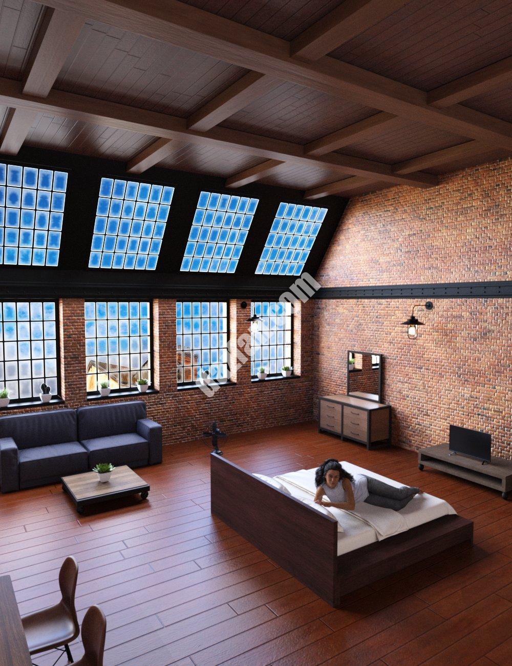 [daz场景] 工业阁楼-DAZ爱好者