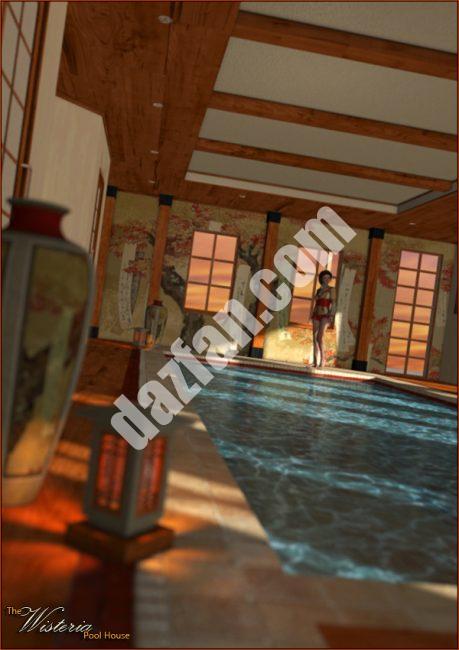 [daz场景] 紫藤泳池小屋-DAZ爱好者