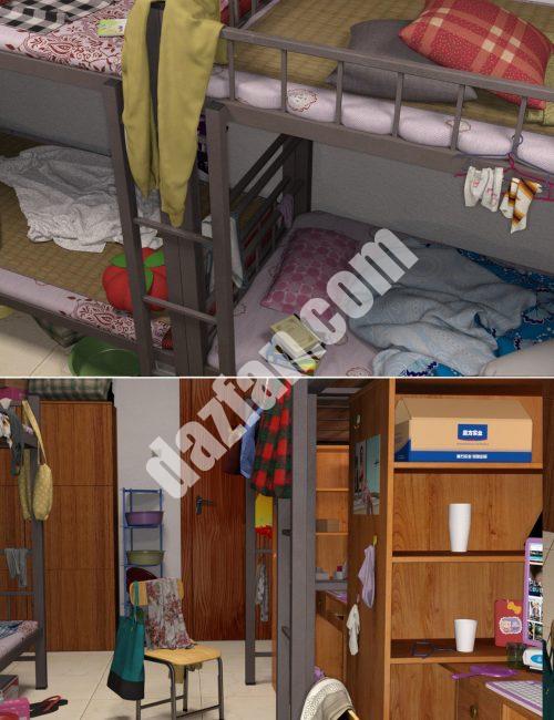 [daz场景] 大学宿舍-DAZ爱好者