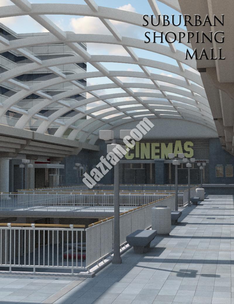 [daz场景] 郊区购物中心-DAZ爱好者