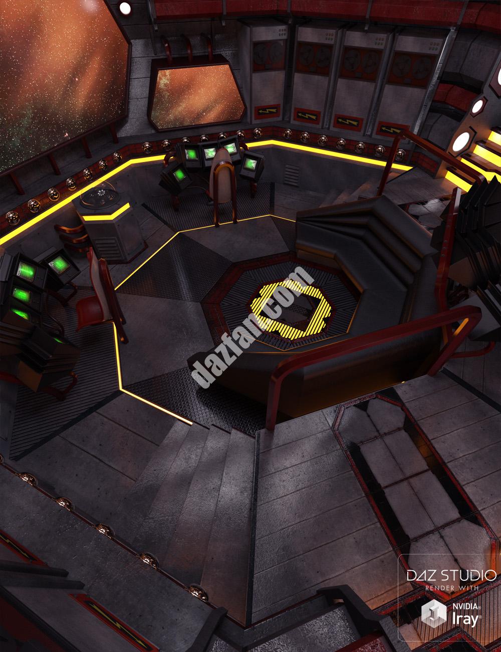 [daz场景] 复古科幻星际舰桥-DAZ爱好者
