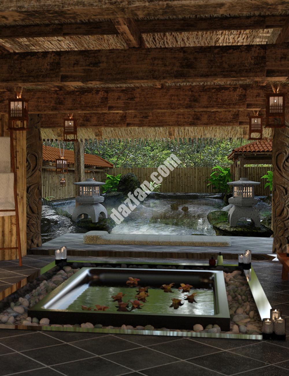 [daz场景] 日本温泉和温泉-DAZ爱好者