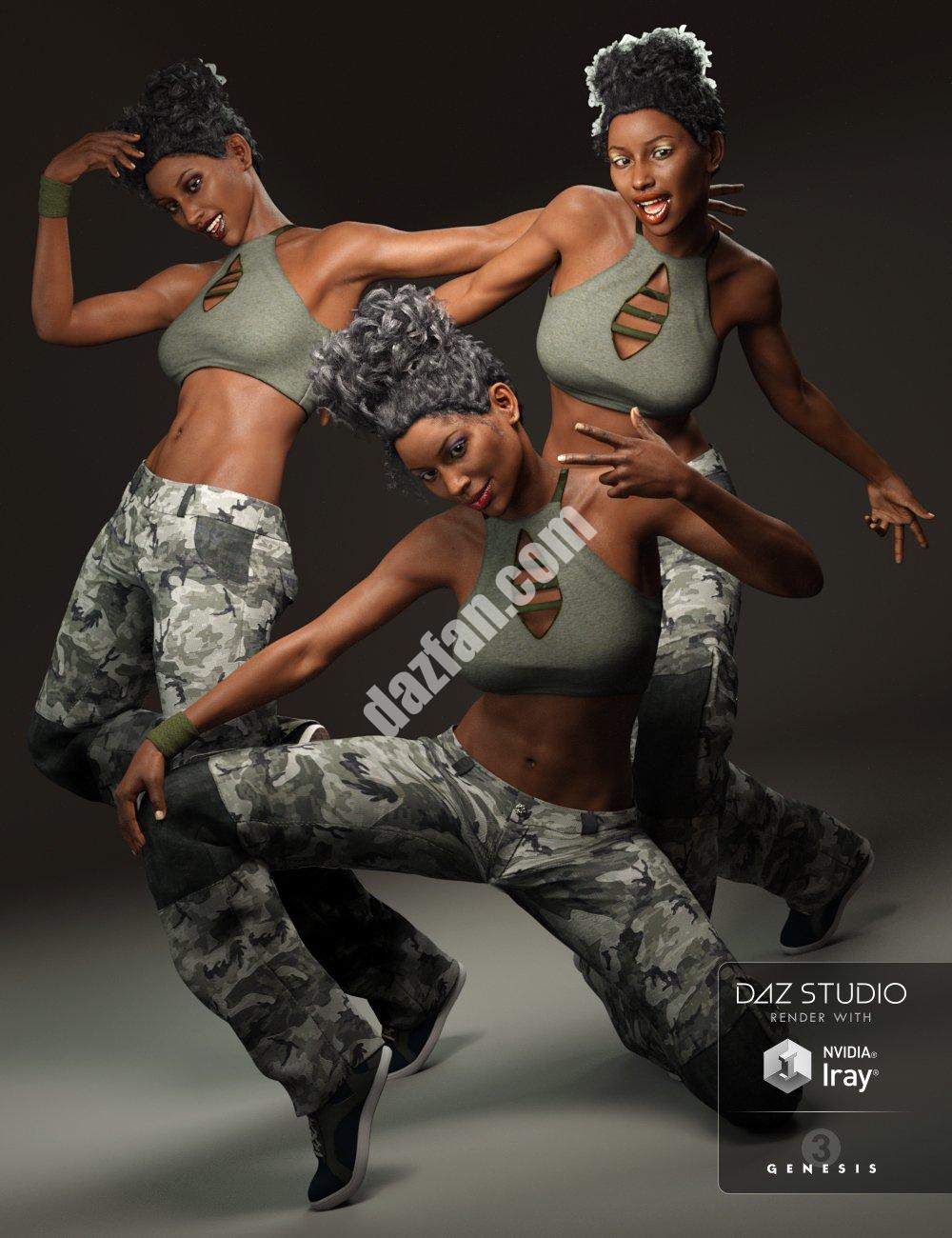 [daz姿势] Capsces嘻哈的姿势和表情为创世纪3的女性(s)-DAZ爱好者