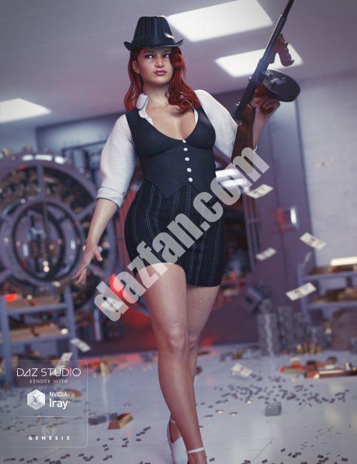[daz服装] 创世纪3女性的黑帮服装-DAZ爱好者