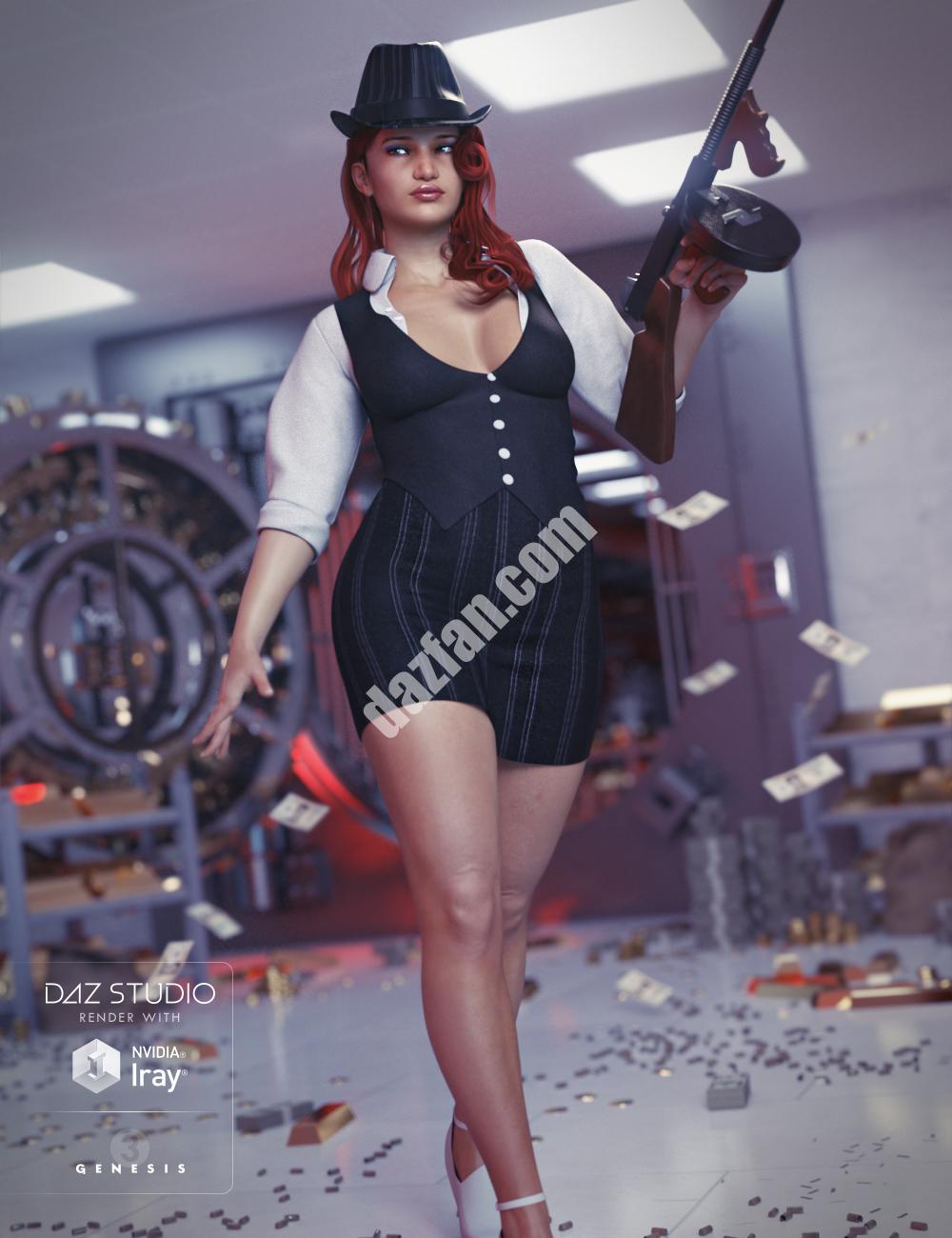 [daz服装] 创世纪3女性的黑帮服装-DAZ爱好者