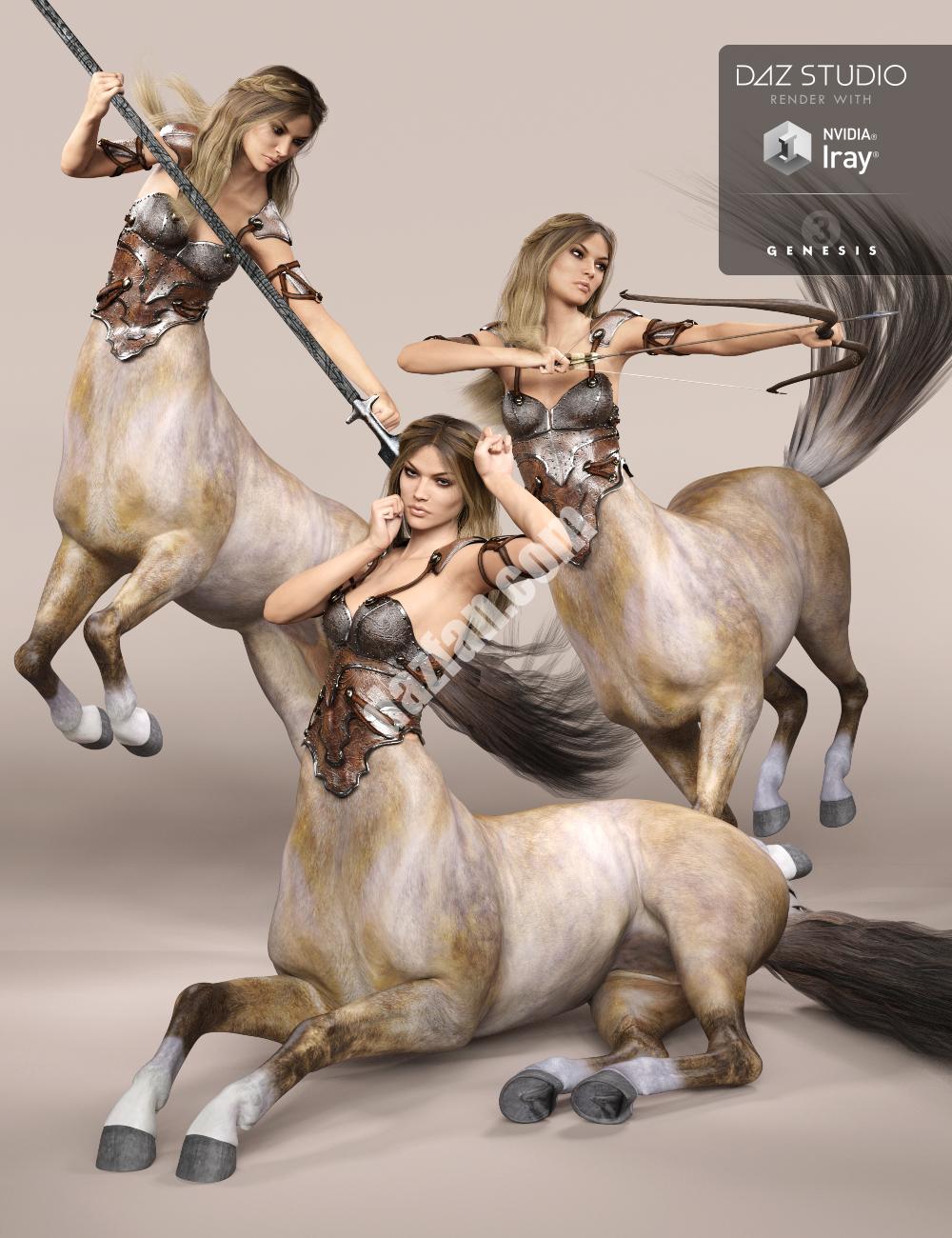 [daz姿势] 女勇士姿势，半马人7女性-DAZ爱好者