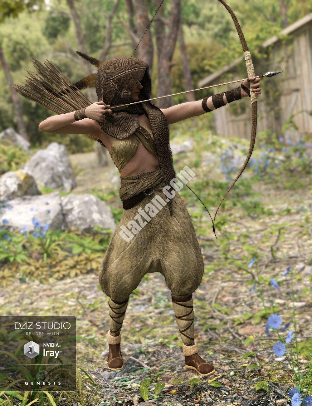 [daz服装] Hood hunter Collection for Genesis 3 Female(s)-DAZ爱好者