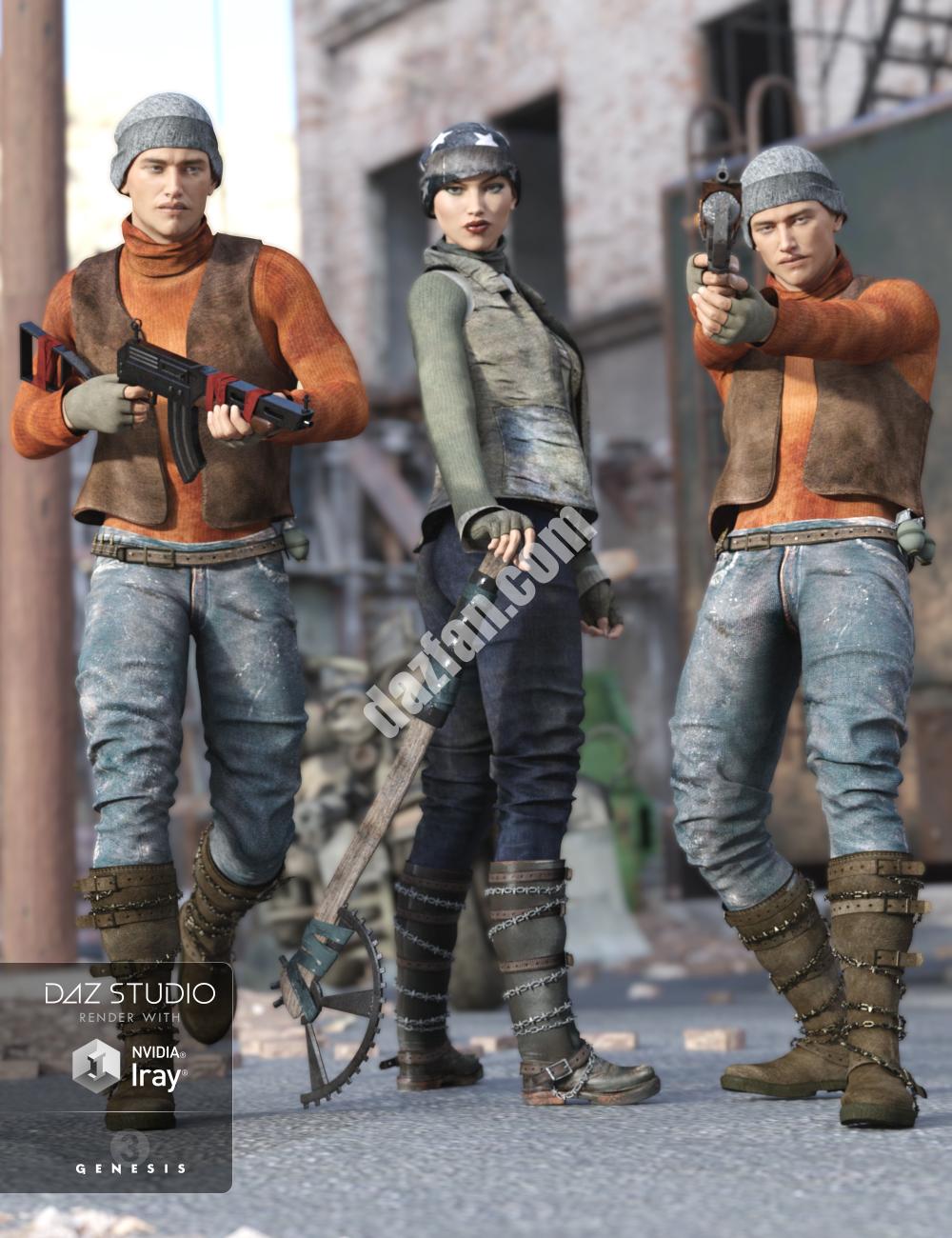 [daz姿势] 疯狂的武器姿势-DAZ爱好者