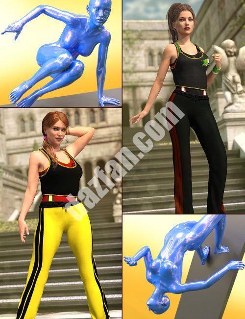 [daz服装] 跑酷捆绑包G3-DAZ爱好者