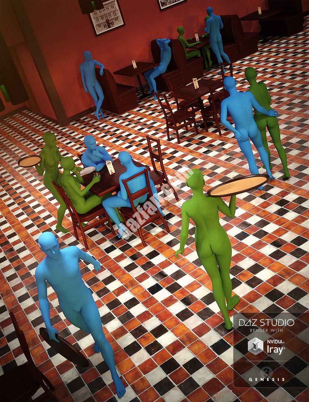 [daz姿势] 餐厅姿势创世纪3Genesis 3 男性和创世纪3女性-DAZ爱好者