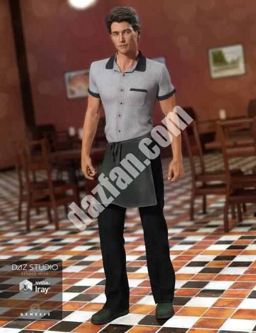 [daz服装] 创世纪3男服务员制服-DAZ爱好者