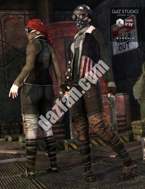 [daz服装] 粗糙的骑手装备纹理G3-DAZ爱好者