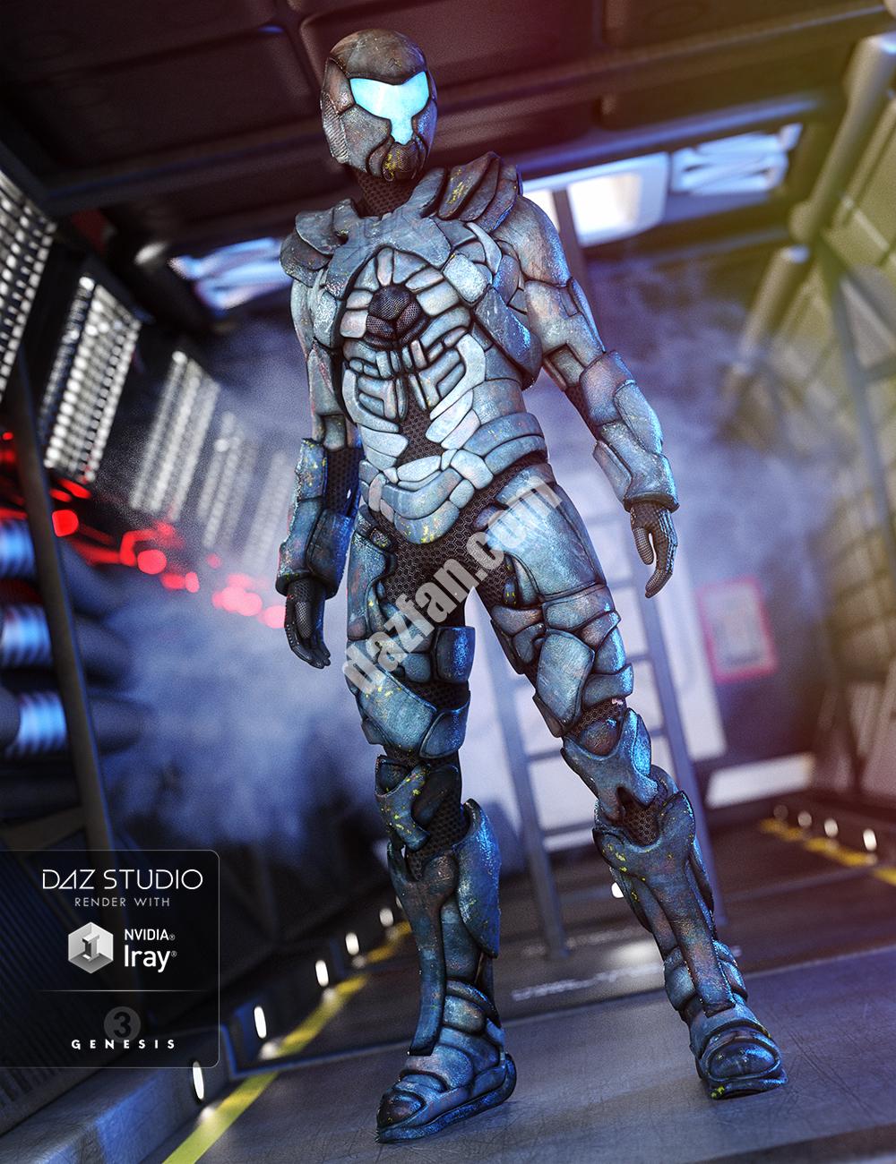 [daz服装] 创世纪3男性太空佣兵装备-DAZ爱好者