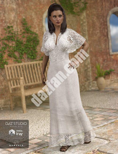 [daz服装] 创世纪3女性夏季及地长裙-DAZ爱好者
