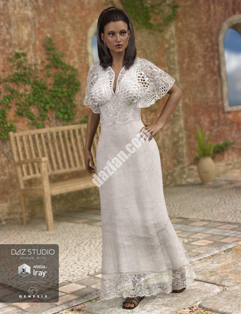 [daz服装] 创世纪3女性夏季及地长裙-DAZ爱好者