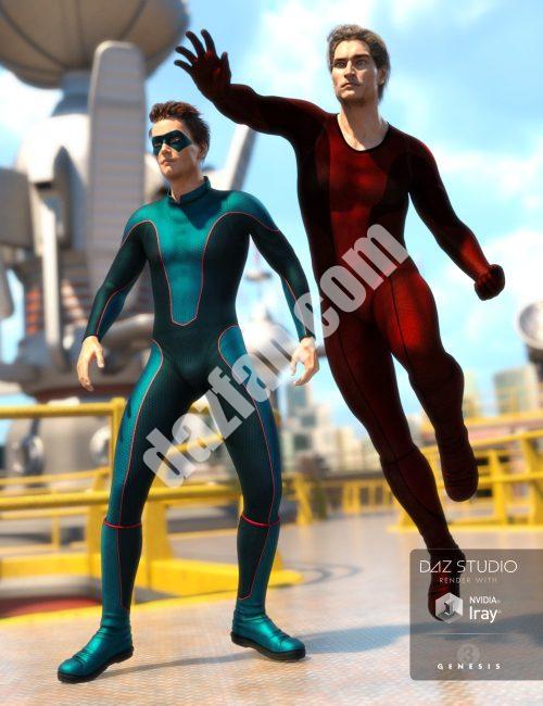 [daz服装] 超级紧身衣新英雄纹理G3-DAZ爱好者