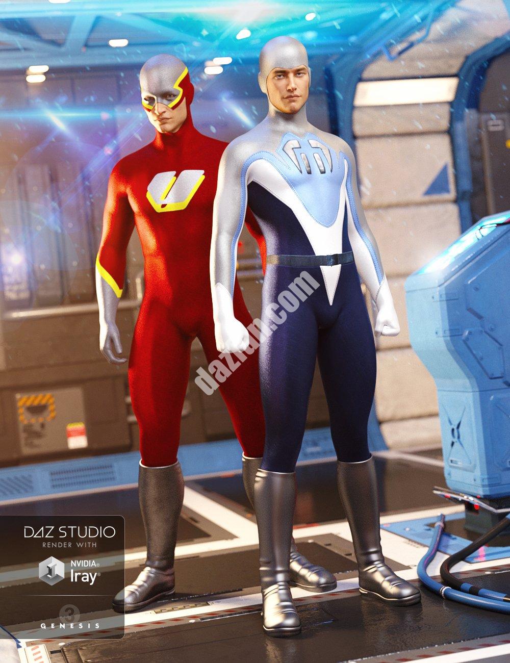 [daz服装] 超级紧身衣超级英雄纹理G3-DAZ爱好者