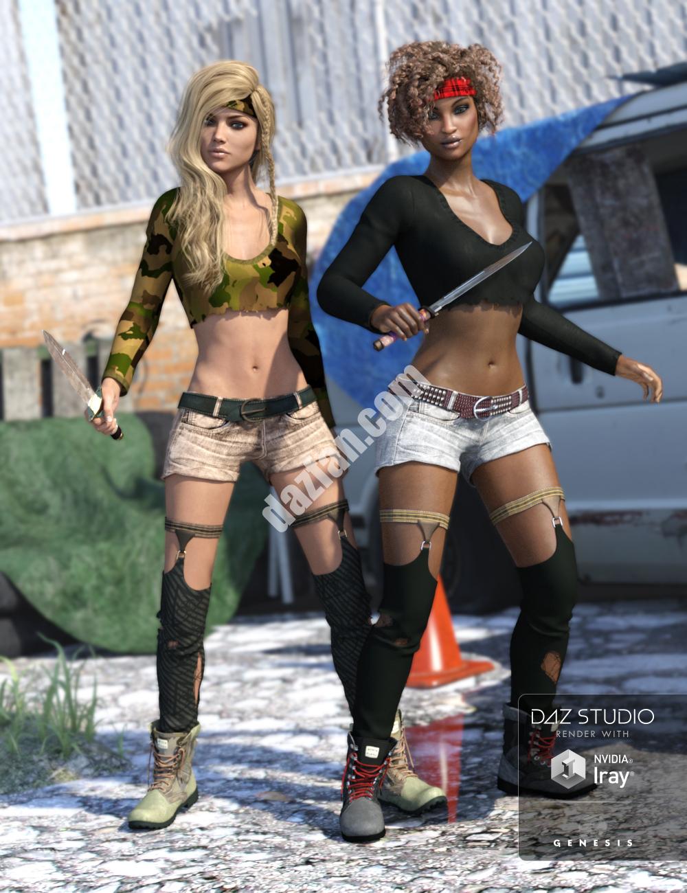 [daz服装] 城市盗贼服装纹理-DAZ爱好者