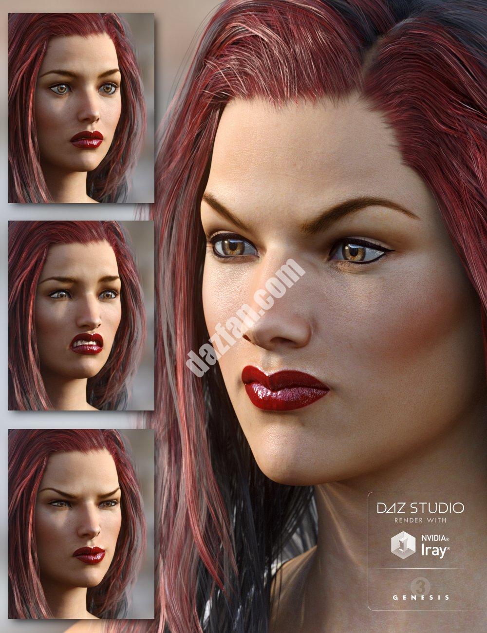 [daz姿势] Victoria 7态度表达-DAZ爱好者