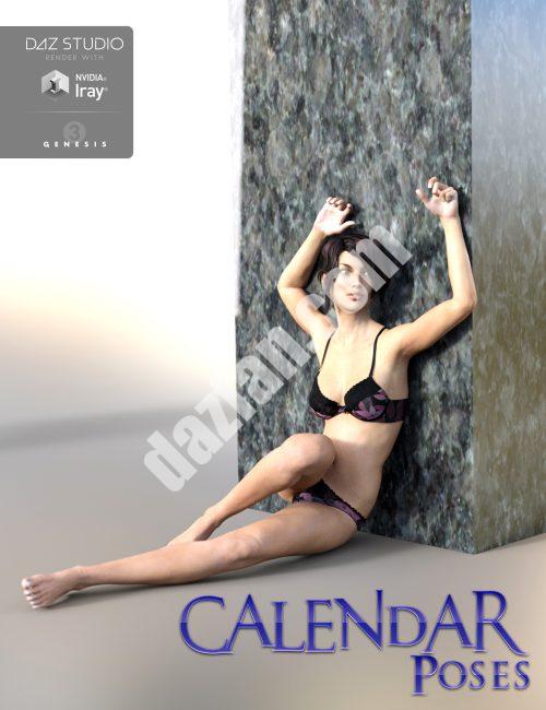 [daz姿势] 维多利亚7日历姿势-DAZ爱好者