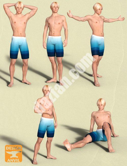 [daz姿势] DA变体姿势包，适用于Genesis 3Genesis 3 男性和Michael 7-DAZ爱好者