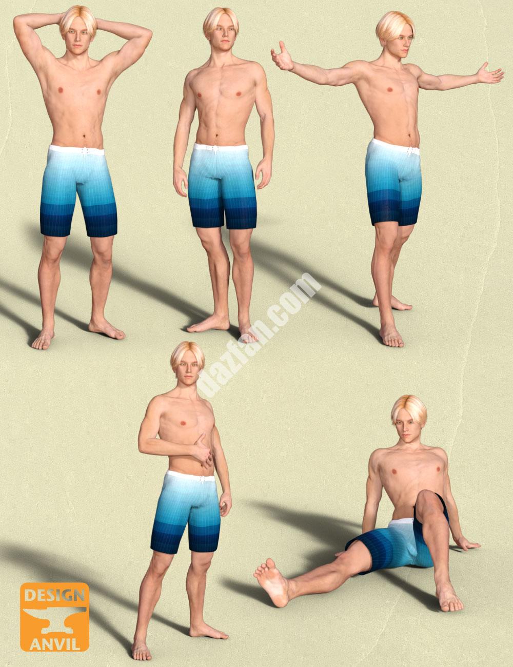 [daz姿势] DA变体姿势包，适用于Genesis 3Genesis 3 男性和Michael 7-DAZ爱好者