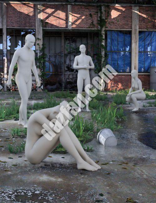 [daz姿势] 《荒凉之路》为创世纪3的男女主角摆姿势-DAZ爱好者