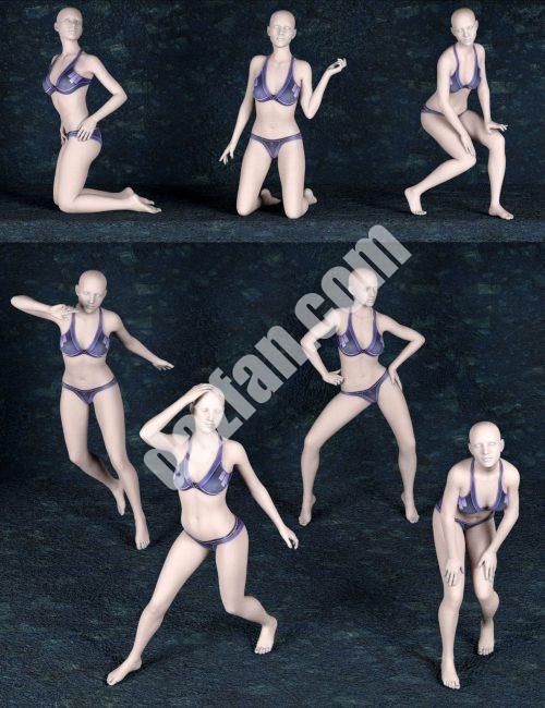 [daz姿势] Diva为创世纪3中的女性摆姿势和表情-DAZ爱好者