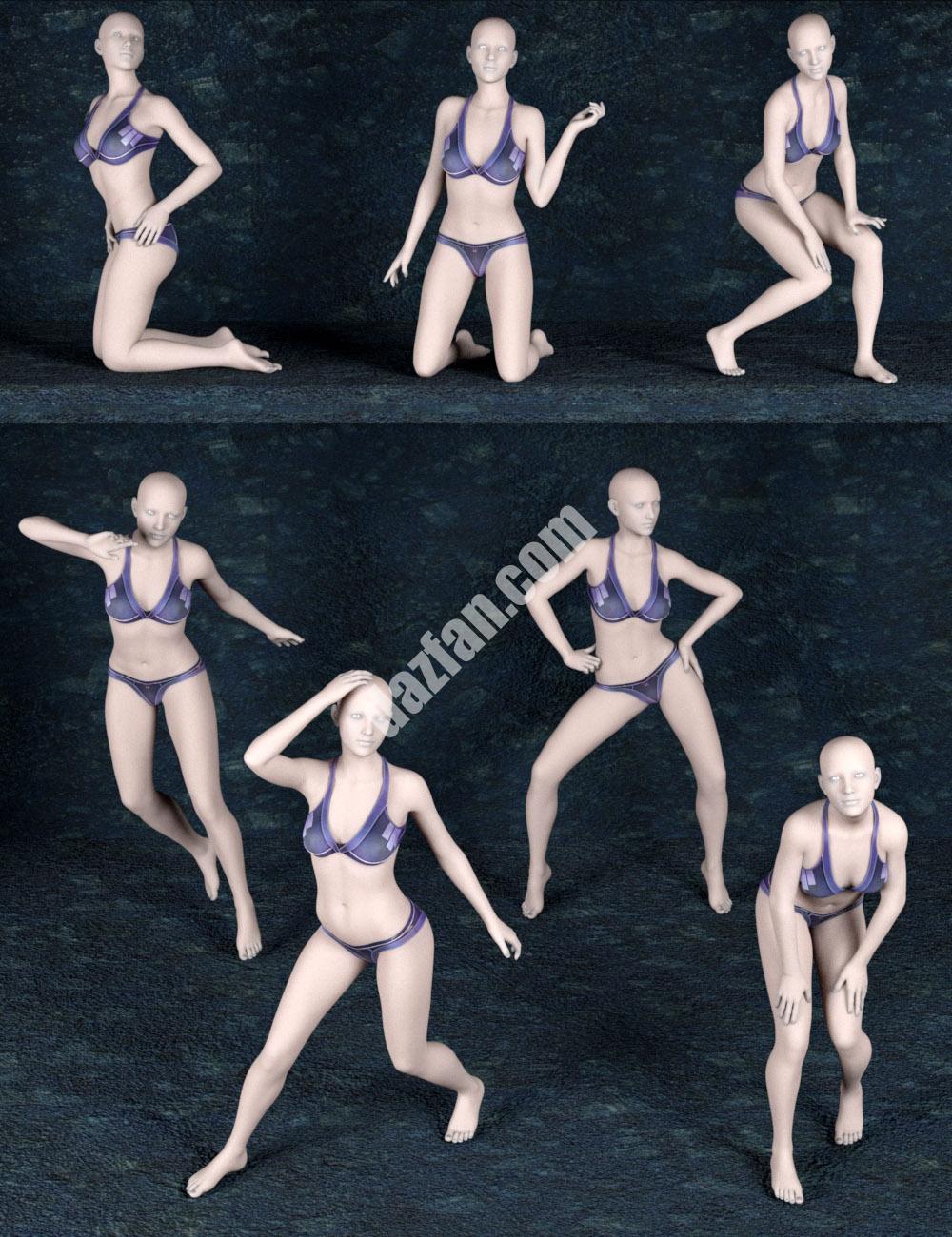 [daz姿势] Diva为创世纪3中的女性摆姿势和表情-DAZ爱好者