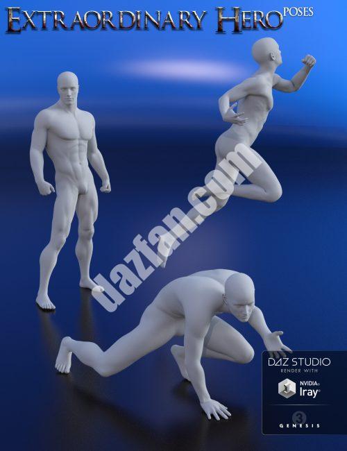 [daz姿势] 超凡英雄为迈克尔7摆姿势-DAZ爱好者