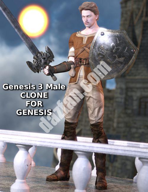 [daz姿势] 创世纪3Genesis 3 男性克隆体，用于创世纪。-DAZ爱好者