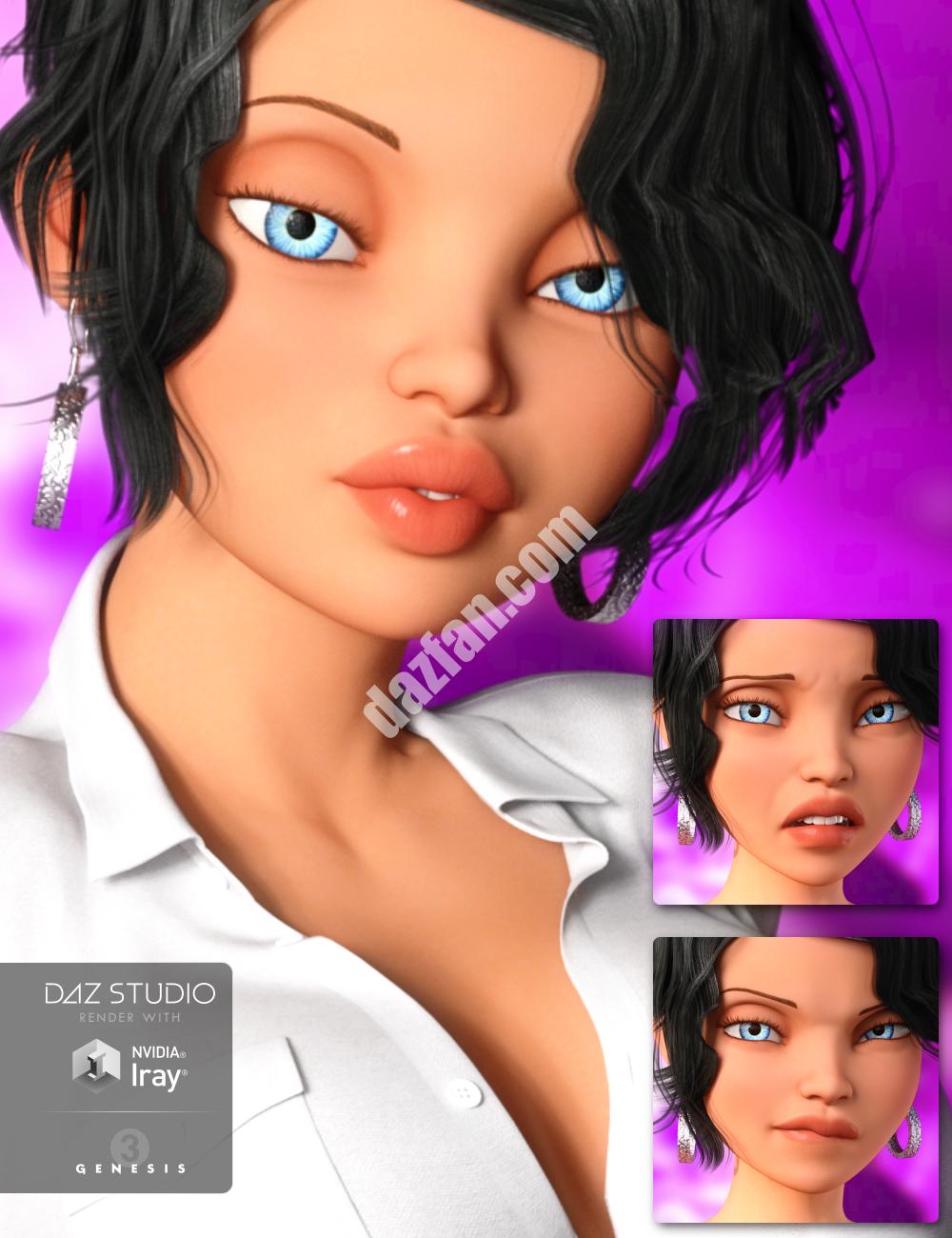 [daz姿势] 女孩7表情丰富-DAZ爱好者