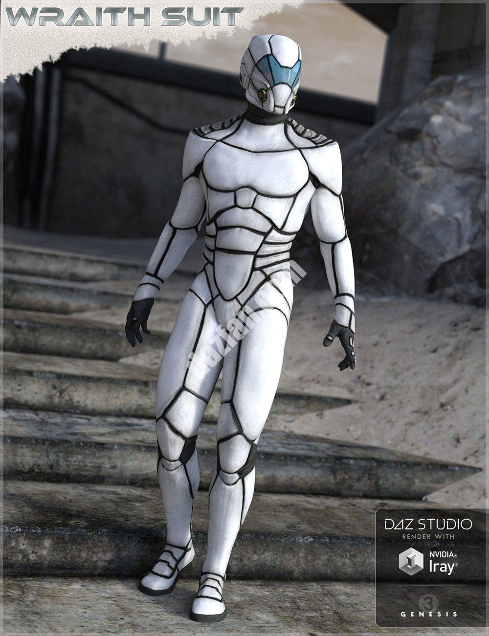 [daz服装] HFS Wraith套装(创世纪2和3男性)-DAZ爱好者