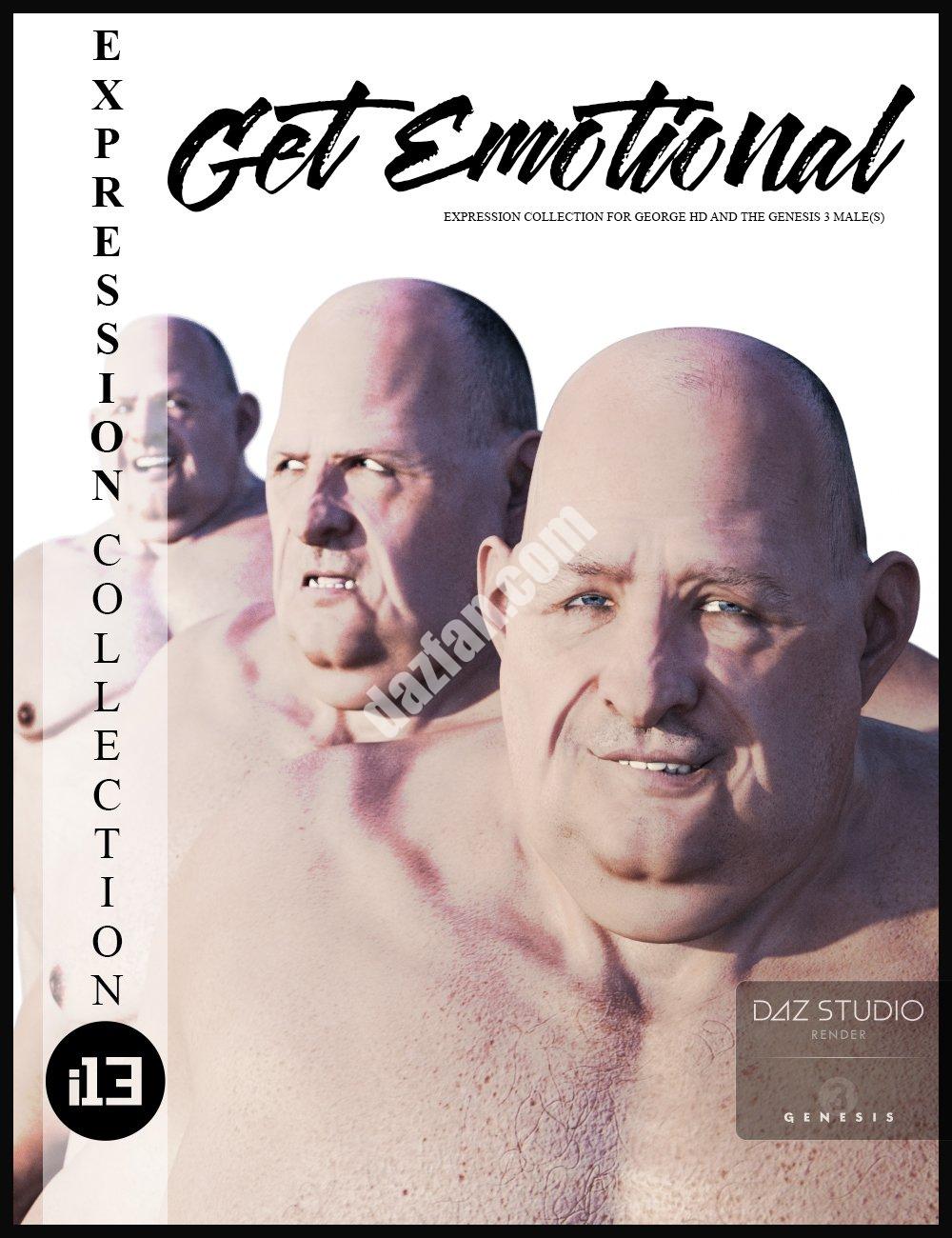 [daz姿势] i13 获取创世纪3Genesis 3 男性的情绪表情-DAZ爱好者