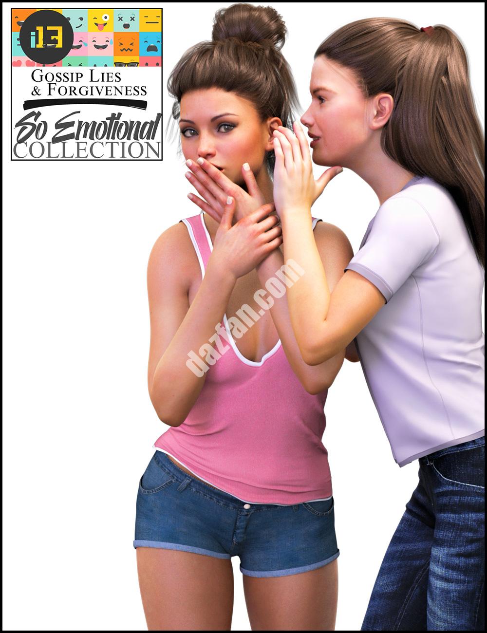 [daz姿势] i13 八卦、谎言和宽恕的姿态-DAZ爱好者