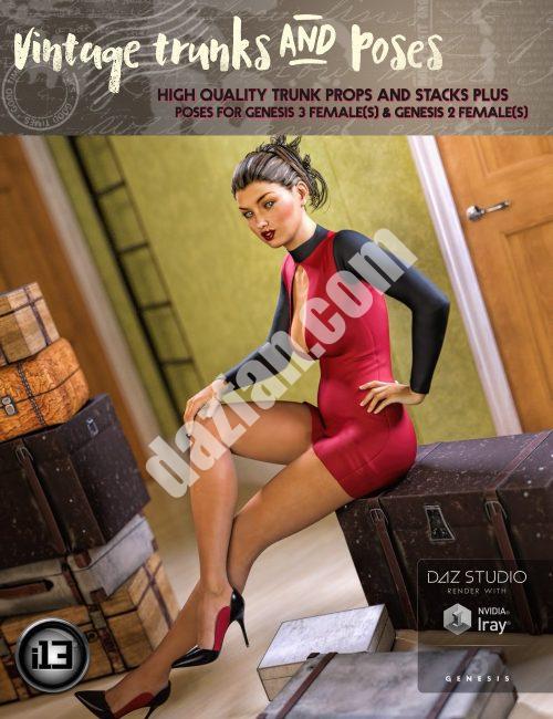 [daz服装] i13复古短裤和姿势-DAZ爱好者