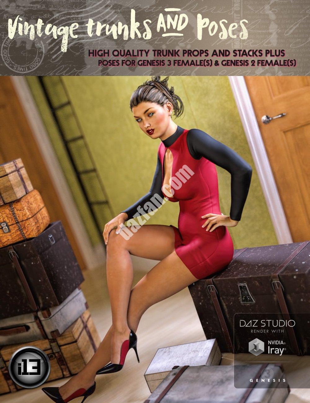 [daz服装] i13复古短裤和姿势-DAZ爱好者