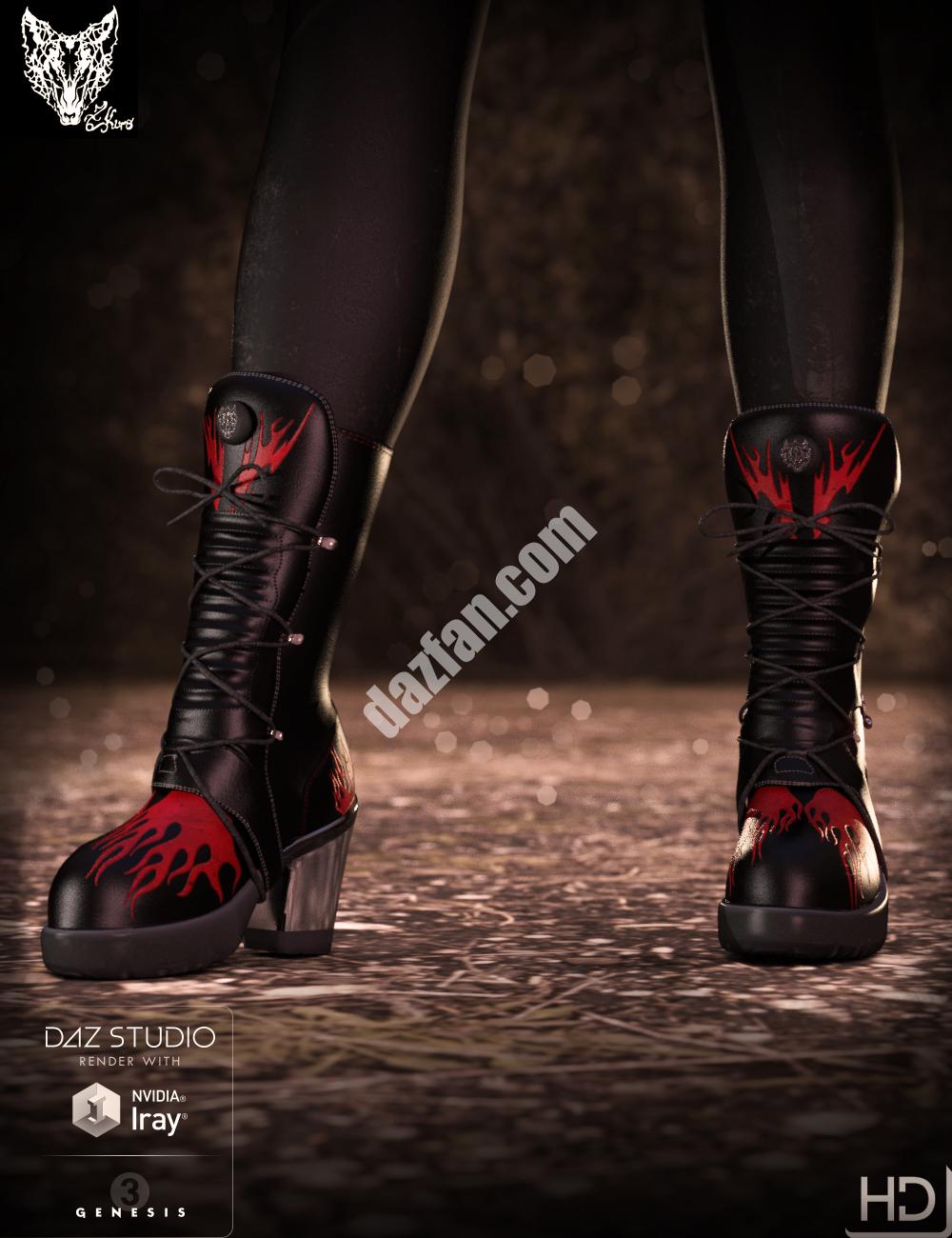 [daz服装] 摇臂平台靴-DAZ爱好者